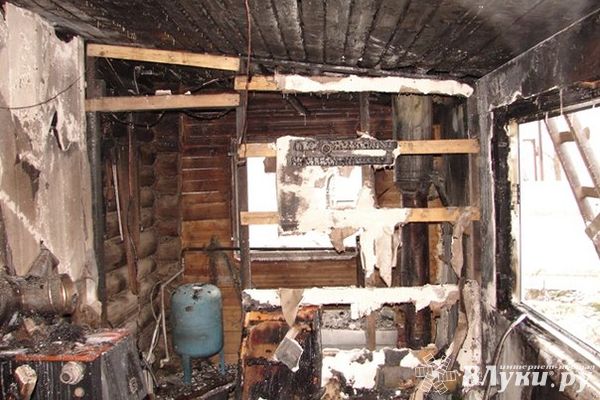 В Псковской области горел жилой дом (фото)