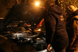 На Дружбе загорелся BMW