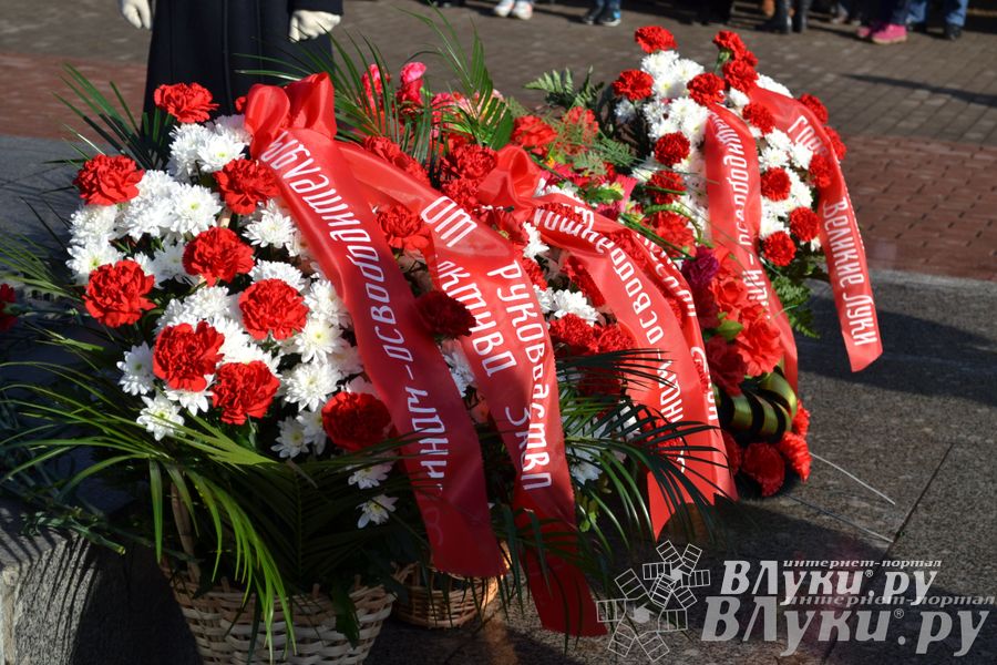 День защитника отечества в Великих Луках отметили памятным митингом и салютом
