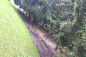 В центрального городском парке Великих Лук продолжаются ремонтные работы (фото)