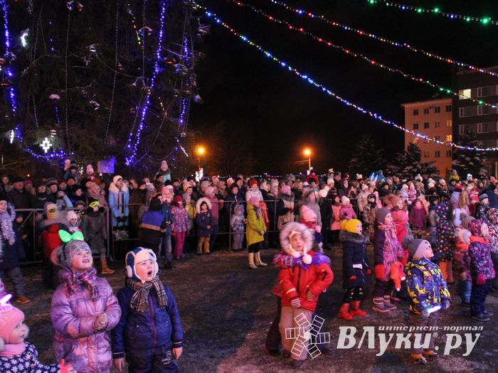 В Великих Луках зажгли Ёлку (ФОТО)
