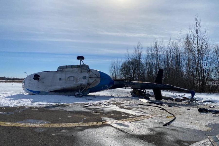 Вертолет Ми-8 попал в аварию в Великолукском районе (ФОТО)