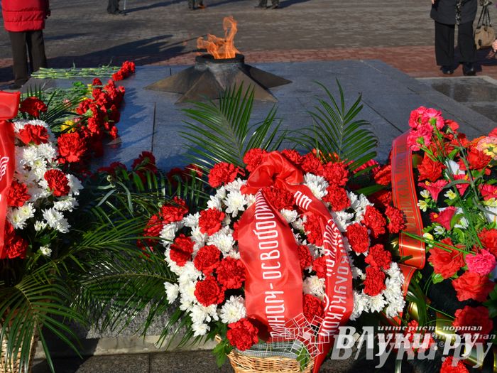 День защитника отечества в Великих Луках отметили памятным митингом и салютом