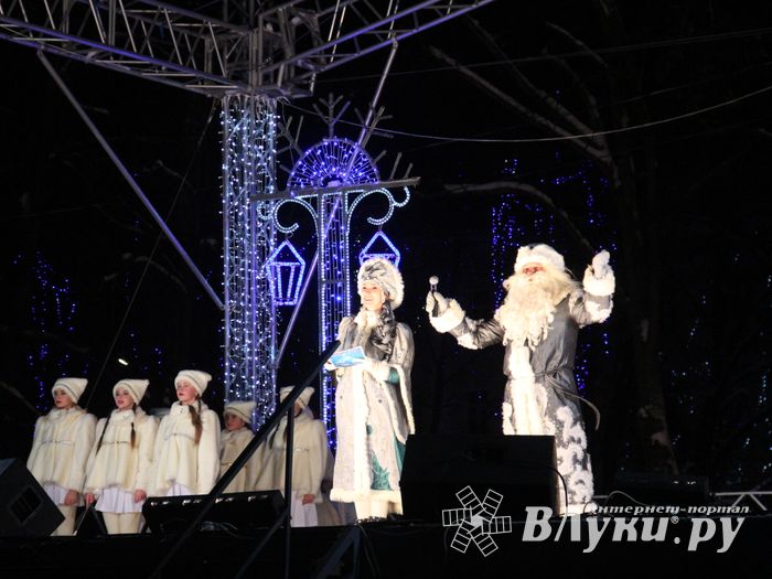 В Великих Луках зажглась новогодная ёлка (ФОТО)