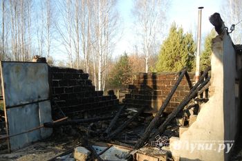 В Псковской области из-за неправильной эксплуатации булерьяновой печи сгорел гараж (фото)