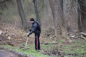 На острове Дятлинка проходит субботник