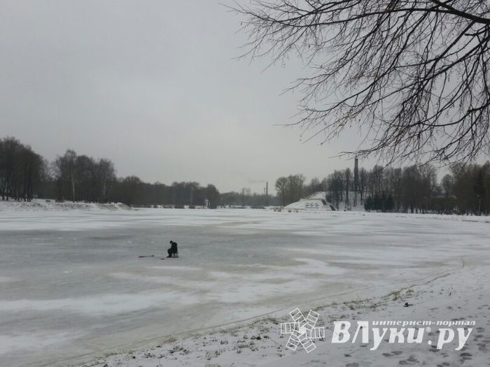 Лёд ненадёжен, но рыбы великолучанам хочется (ФОТО)