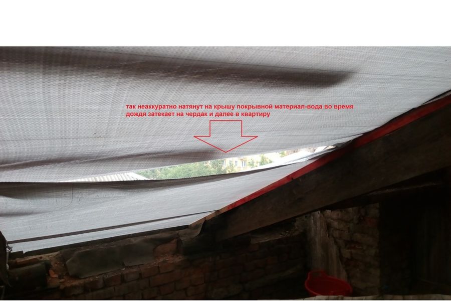 Великолучане жалуются на некачественный ремонт крыши (ФОТО)