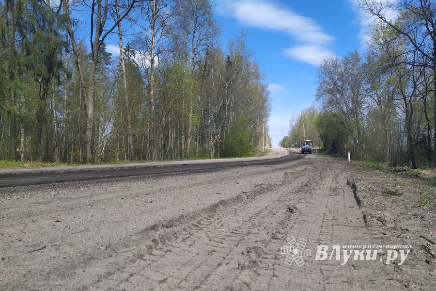 На дороге Великие Луки – Сиверст идёт ремонт дороги (ФОТО)