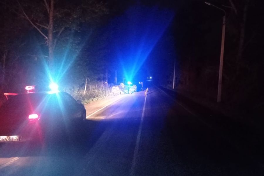 Уходивший от погони житель Великолукского района перевернулся в кювете (ФОТО)