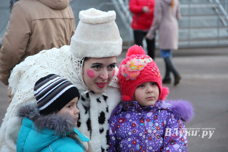 В Великих Луках зажглась главная новогодняя елка (фото) 