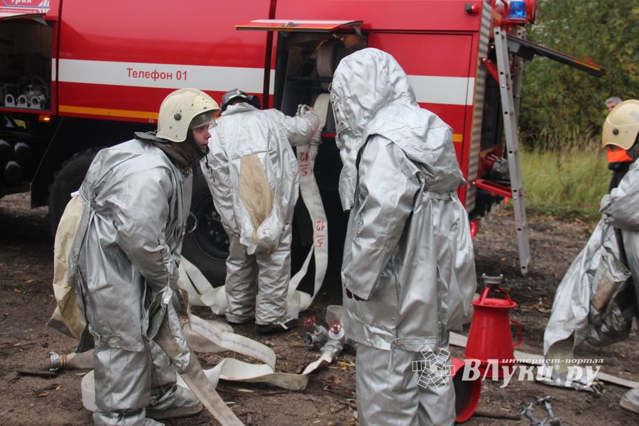 В Великих Луках тушили поезд (ФОТО)