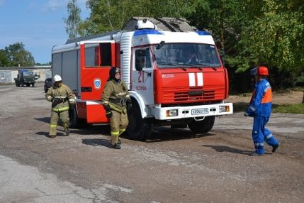 В Острове прошли учения по тушению условного возгорания на подстанции (ФОТО)