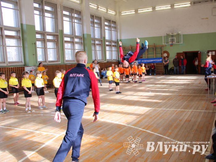 В Великих Луках проходят спортивные соревнования среди дошколят «Юные олимпионики» (ФОТО)