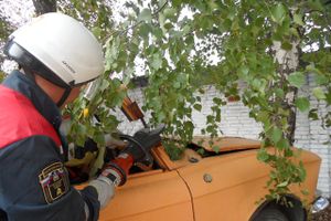 В Пскове прошла тренировка по реагированию пожарно-спасательных подразделений на ДТП (фото)