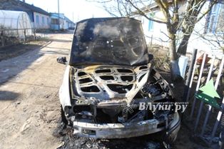 В Псковской области сгорел автомобиль (ФОТО)