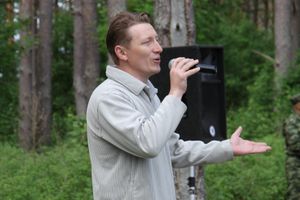 Торжественная церемония закладки Камня Памяти у деревни Каськово