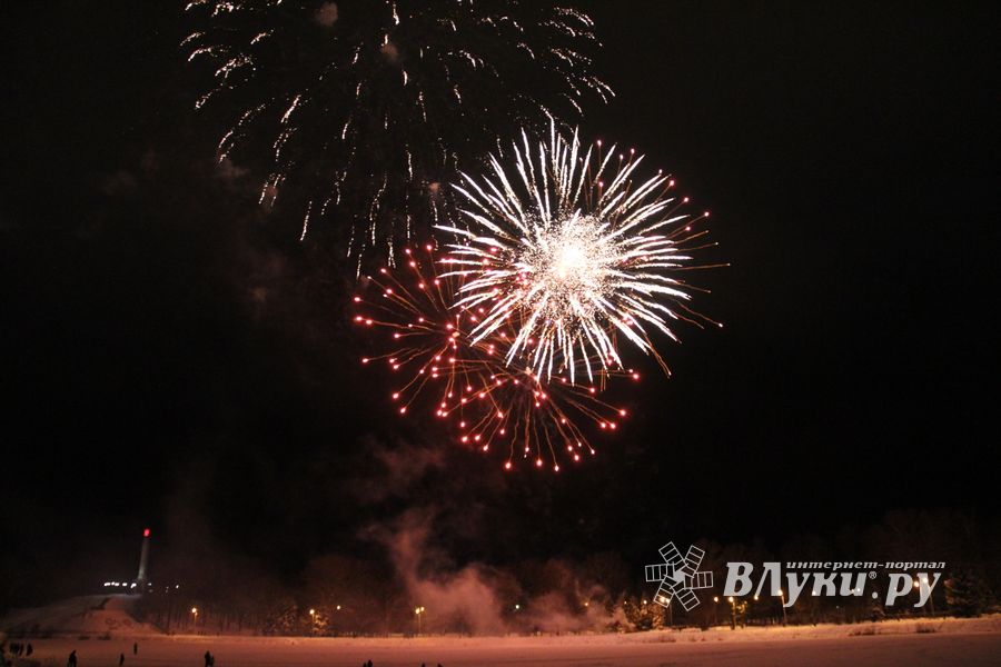 В Великих Луках зажглась новогодная ёлка (ФОТО)