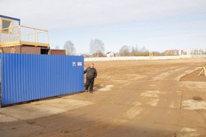 На стройплощадке нового физкультурного комплекса завершена разработка котлована под здание ледового катка