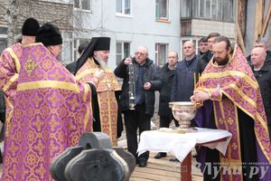 Освящение колоколов храма святителя Тихона