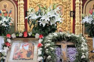 В праздник Благовещения Пресвятой Богородицы епископ Сергий (Булатников) возглавил литургию в Вознесенском соборе города Великие Луки (фото)