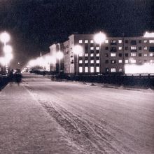 Проспект Ленина ночью. Великие Луки, 1960\u002Dе гг.