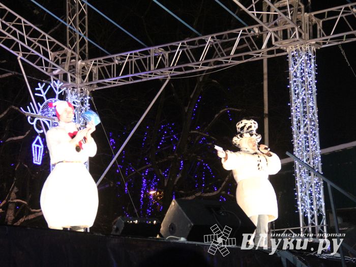 В Великих Луках зажглась новогодная ёлка (ФОТО)