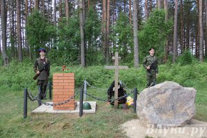 Торжественная церемония закладки Камня Памяти у деревни Каськово