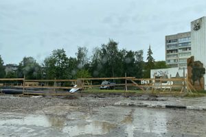 Площадь Калинина опять затопило (ФОТО)