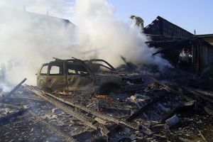 В Псковской области сгорел автомобиль (ФОТО)