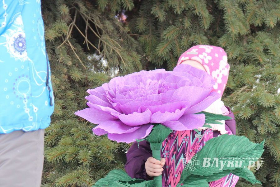 Фотофакт: на набережной Великих Лук распустились цветы