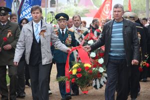 Торжественный митинг на мемориальном воинском захоронении