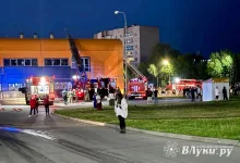 В Великих Луках горел торговый центр (ВИДЕО)