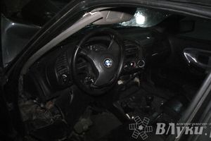 В Великих Луках водитель БМВ врезался в дерево (ФОТО)