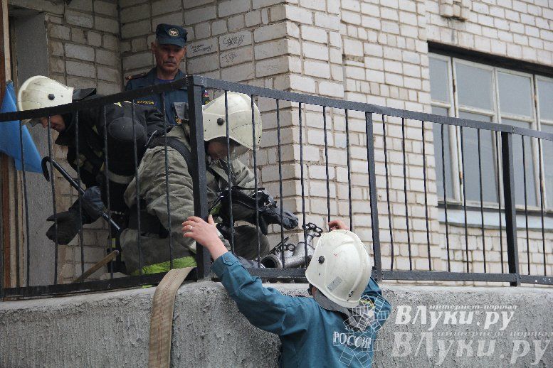 В Великих Луках прошли областные соревнования среди пожарных по спасению пострадавших