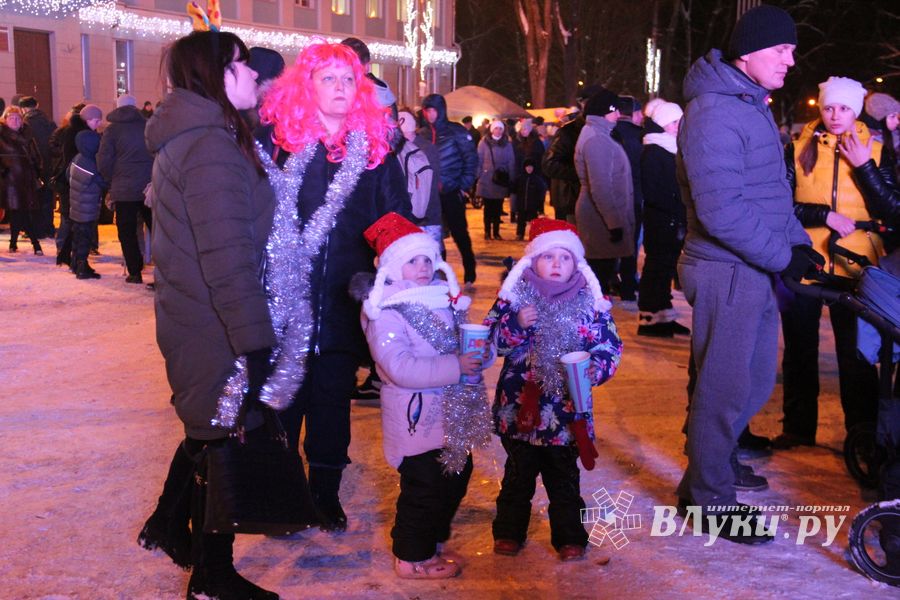 В Великих Луках зажглась новогодная ёлка (ФОТО)