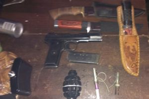 В Псковской области у местной банды полиция изъяла марихуану, оружие и муляж гранаты (ФОТО)