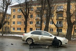 ДТП на выезде с АЗС на проспекте Гагарина (ФОТО)