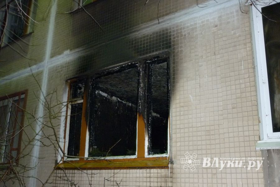 В Великих Луках сгорела квартира из-за неосторожного обращения с огнем (фото)
