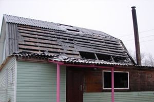 В Псковской области горел жилой дом (фото)