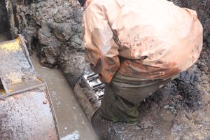 На пр-те Гагарина произошёл прорыв водопровода (ФОТО)