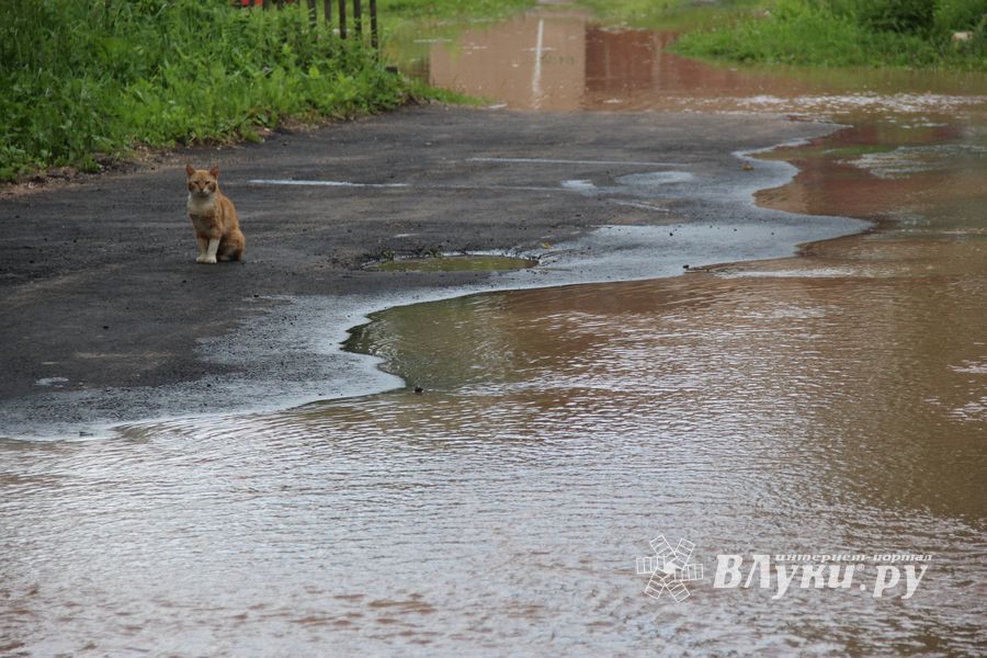 Серьёзная авария на водопроводе в Великих Луках (ФОТО; ВИДЕО)