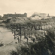 Взорванный мост через Ловать. 1941 год.