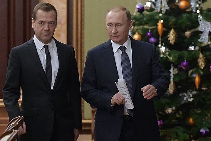 Путин Медведев Новый Год