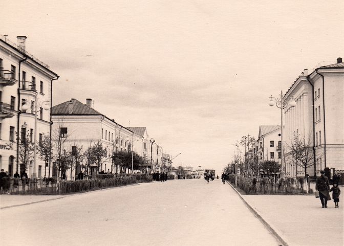 Проспект Ленина и ул. Некрасова. Начало 1950\u002Dх