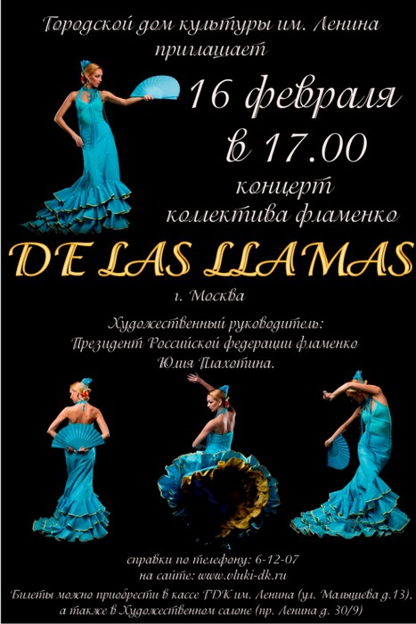 Концерт коллектива фламенко "DE LAS LLAMAS" (г. Москва)