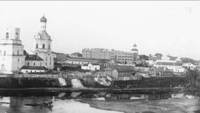 Вид на площадь им. В.И.Ленина с крепостного вала. 1936 год.