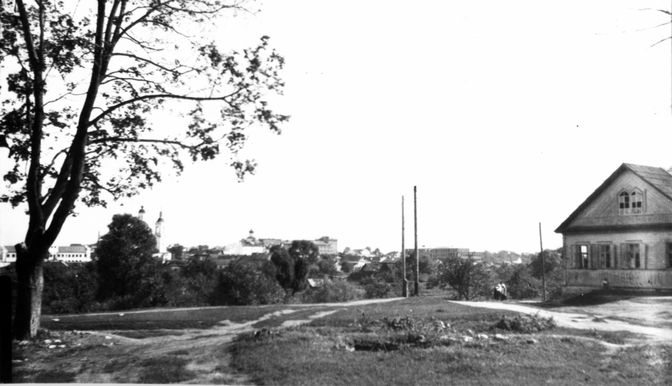 Вид на центр города с площади Тимирязева. 1938 год.